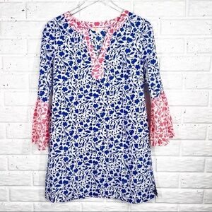 BODEN Floral Jodie Shift Dress/ Swim Cover 100% Cotton lightweight Size 8